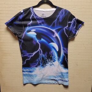 SeaWorld Size Large Short Sleeve T-Shirt Orca womens
